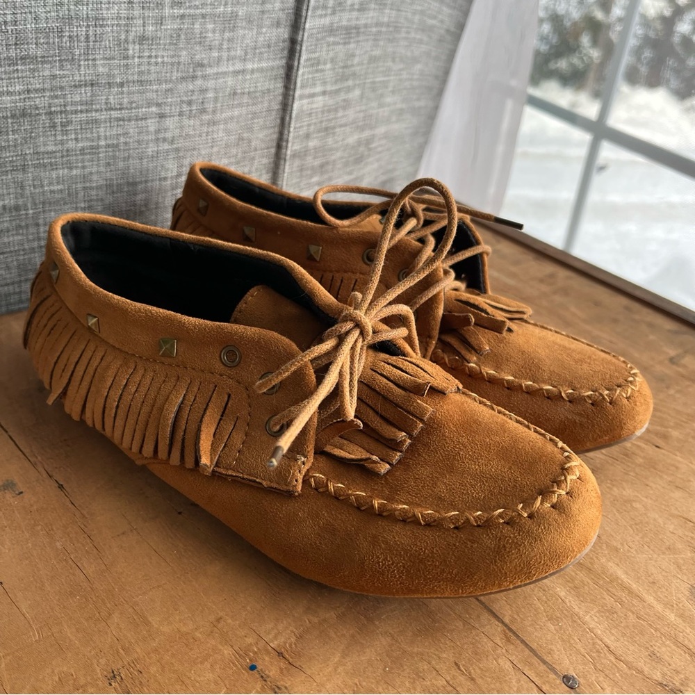 Moccasin Shoes Cellina Brand Size 38 (7.5) Rubber Soles